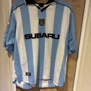 Coventry City Home football shirt 2000 - 2001 Blue Adults Subaru short Sleeved for sale on Ebay
