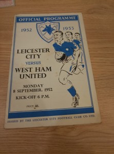 1952 Leicester City v West Ham United 8/9/52 for sale on Ebay