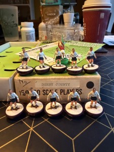 Subbuteo hw very rare Team Derby county name labelled box purple bases !! for sale on Ebay