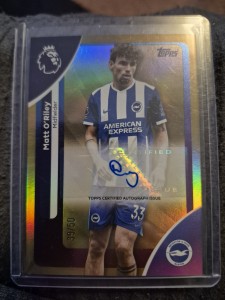 Matt O'Riley Brighton Auto /50 Topps Premier League 2025/26 Autograph Card Mint for sale on Ebay