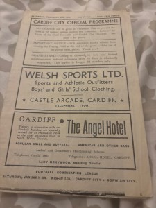 Cardiff City vs Norwich City 1946/7 Season Programme for sale on Ebay
