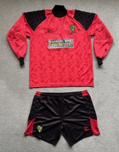 Norwich City 1993/94 GK Shirt & Shorts Ribero Made in UK Mitre Jumbo/L - Rare for sale on Ebay