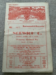 25 December 1946 Bournemouth v Norwich City for sale on Ebay