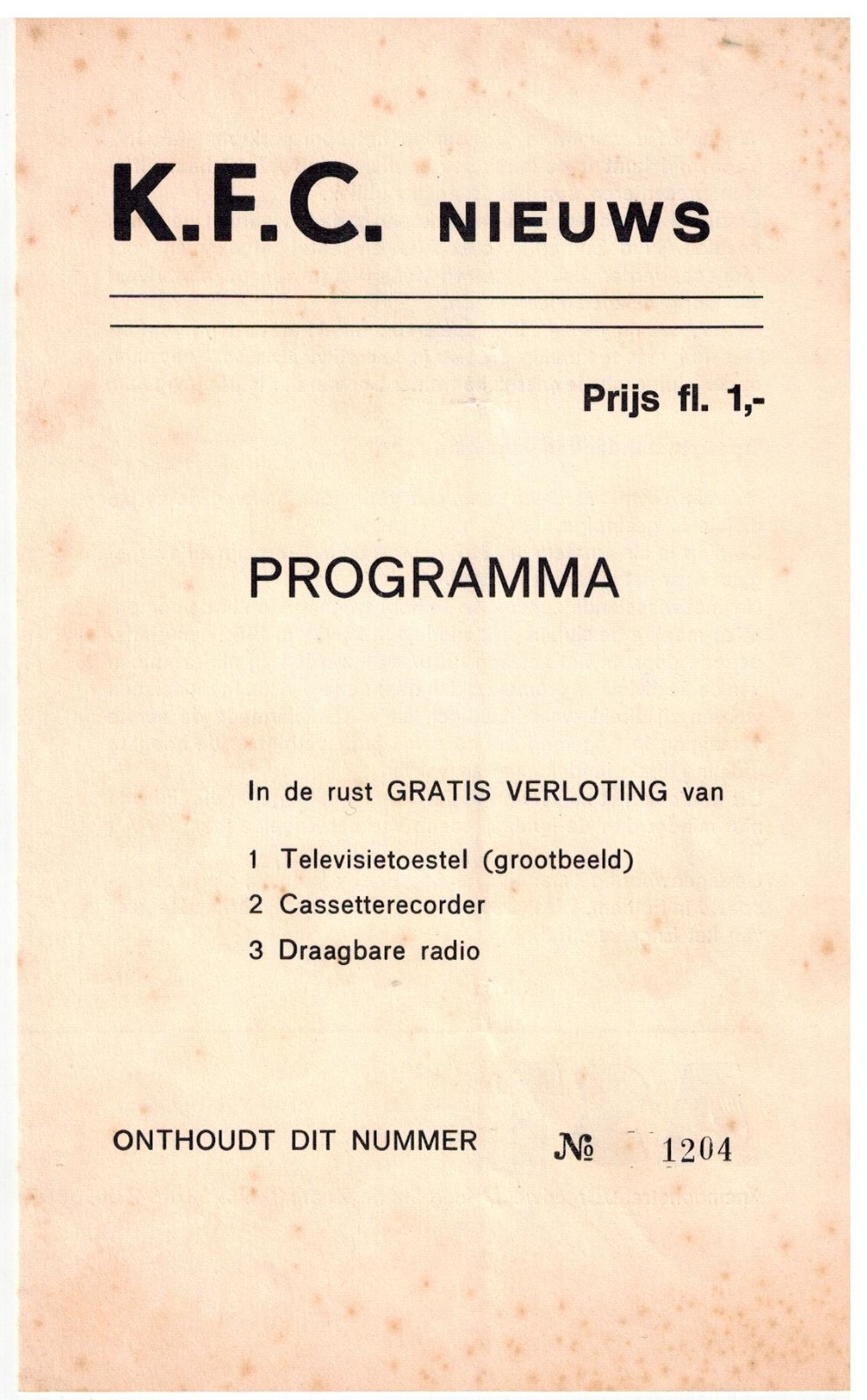 Very rare programme AZ '67 - Ipswich Town, played on 26 july 1972 in Holland for sale on Ebay