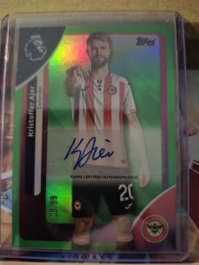 Kristoffer Ajer Brentford Autograph /99 Topps Premier League 25/26 for sale on Ebay