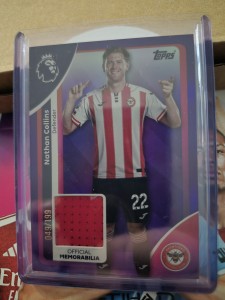 Nathan Collins Brentford Player Worn Patch /199 Topps Premier League 25/26 for sale on Ebay