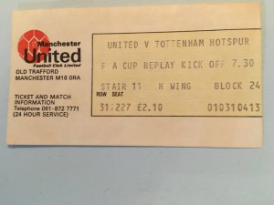 Man United V Tottenham Hotspur F.A.CUP 1978/79 ticket for sale on Ebay