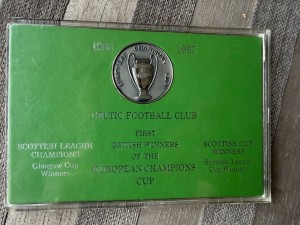 Original Celtic Football Club 1967 European Champions Solid Silver Medal In Case for sale on Ebay