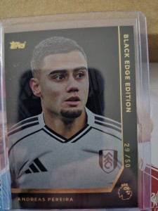 Andreas Pereira Fulham /50 BLACK EDGE EDITION Topps Premier League 25/26 for sale on Ebay