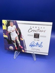 Raphinha /99 Canvas Creations On-Card Auto 2021-22 Panini Impeccable Leeds Utd for sale on Ebay