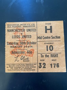 1971/72 Manchester United v Leeds United Ticket 1st Division 30-10-71 for sale on Ebay