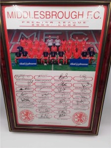 Middlesbrough fc signed squad photo framed for sale on Ebay