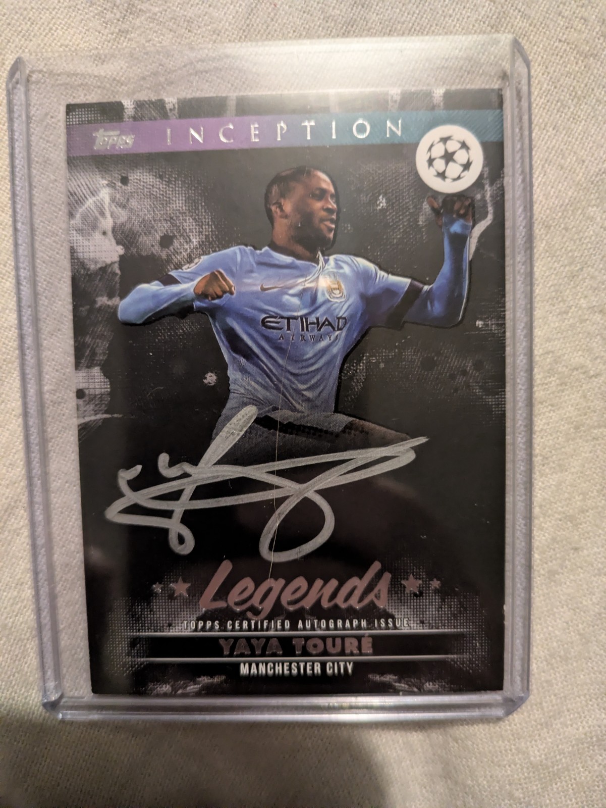 Yaya Toure- Silver Signing Inception UCC 24/25- On Card Auto. Manchester City for sale on Ebay