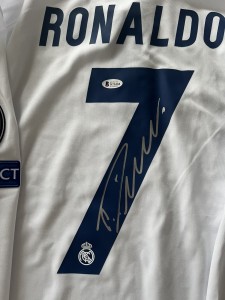 Cristiano Ronaldo Signed Real Madrid Shirt Beckett Authentication Services COA for sale on Ebay