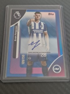 Topps Premier League 2026 Evan Ferguson Blue Auto /150 Brighton Autograph Card for sale on Ebay