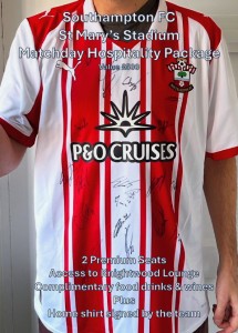 Southampton FC Matchday package and signed football shirt for sale on Ebay