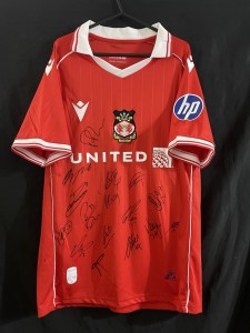 Wrexham AFC 2025 26 Home Team Signed Shirt with proof for sale on Ebay