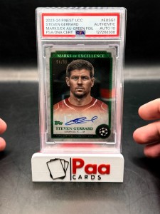 Topps Marks of Excellence MOE Liverpool Steven Gerrard /99 OnCard Auto PSA A. 10 for sale on Ebay