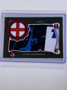 Luke Humphries 2024 Futera Match Worn Alexandra Palace Shirt Patch 2/4 for sale on Ebay