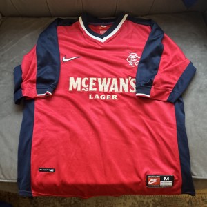 Rangers 1998/1999 Vintage Away Shirt Size Medium Nike Original Football Shirt for sale on Ebay