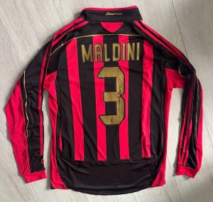 PAOLO MALDINI Hand signed AC Milan Home Retro RARE Jersey COA for sale on Ebay