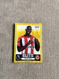Panini Premier League 2025 Yoane Wissa Yellow Parallel Sticker Brentford for sale on Ebay