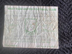 West Ham v Manchester United 1985/86 5th Round FA Cup Ticket for sale on Ebay