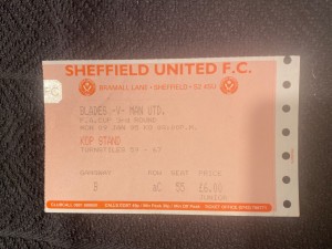 Sheffield United v Manchester United 1994/95 FA Cup 3rd Round Ticket for sale on Ebay