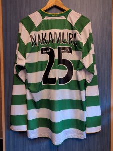 Celtic 2008/09 Home Shirt Player Issued Size XL #25 Nakamura Printed Wash Label for sale on Ebay