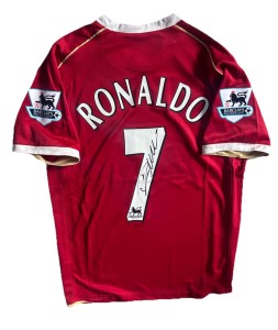 CRISTIANO RONALDO Hand Signed Home Man Utd 2004-06 Home Rare PL Shirt COA for sale on Ebay