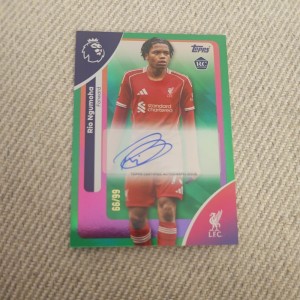 Topps Premier League 2025-2026 Rio Ngumoha Auto /99 Rookie Card Liverpool FC for sale on Ebay
