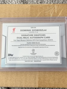 Dominik Szoboszlai Liverpool FC Dual Patch Auto /25 Topps Museum for sale on Ebay