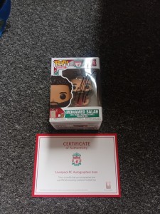 Mohamed Salah Signed Liverpool Fc Funko pop figure with official club COA for sale on Ebay