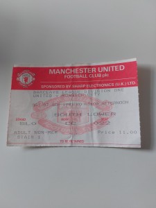 MANCHESTER UNITED v NORWICH CITY DIVISION ONE FOOTBALL TICKET 7TH SEPT 1991 for sale on Ebay