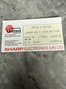 Manchester United FC Watford Football Ticket Stub Saturday 25th August 1984 for sale on Ebay