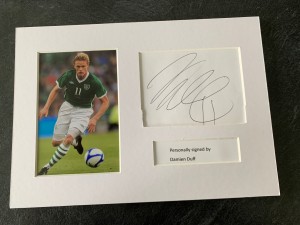 Damien Duff Ireland Autographed A4 Photo Display CHELSEA Newcastle Fulham for sale on Ebay