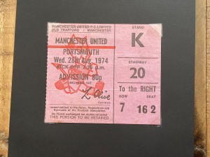 Rare Manchester United v Portsmouth Ticket Football League Division 2 1974-75. for sale on Ebay