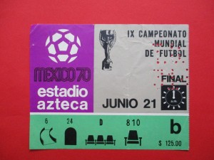 WORLD CUP FINAL TICKET-Mexico 1970-Brazil v Italy for sale on Ebay