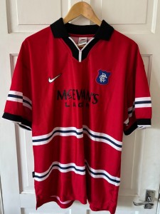 NIKE GLASGOW RARE VINTAGE 2007 RANGERS RED AWAY SHIRT SIZE XL. for sale on Ebay