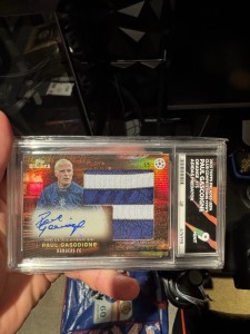 Paul Gascoigne Rangers Auto Patch 1/5 Topps Decades Ace Graded 9 for sale on Ebay