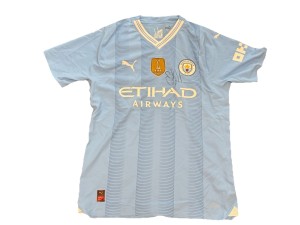 Erling Haaland Hand Signed Manchester City Football Shirt for sale on Ebay