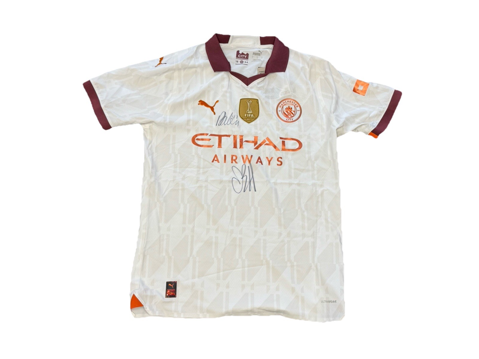 Erling Haaland and Phil Foden Hand Signed Manchester City Football Shirt for sale on Ebay
