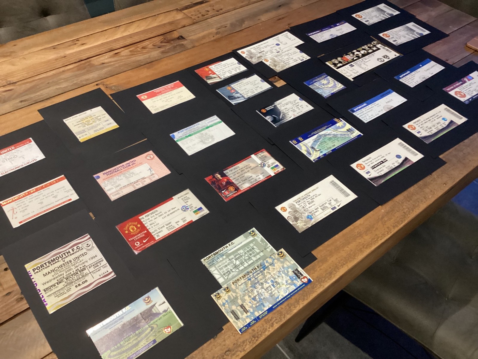 RARE Complete Manchester United v Portsmouth Ticket Collection 1987-2010. for sale on Ebay