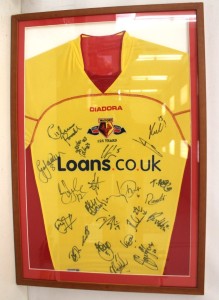 WATFORD FC 2006-2007 Season '125 Years' SIGNED Home Football Shirt FRAMED - H13 for sale on Ebay