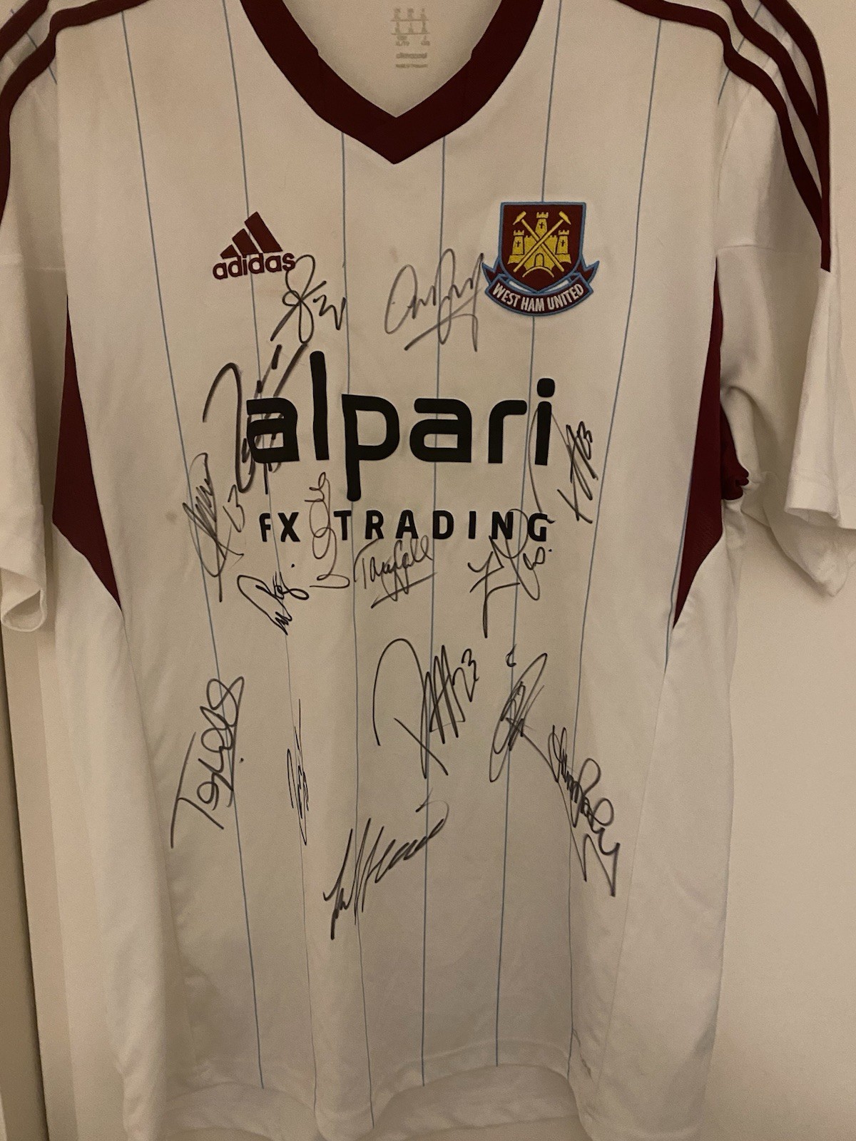 Multi Signed West Ham Shirt 2013/14 Size XL Noble, Cottee, McAvennie for sale on Ebay