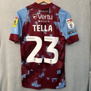 Burnley Fc Nathan Tella Home Shirt 2022/23 Championship Winners Season for sale on Ebay