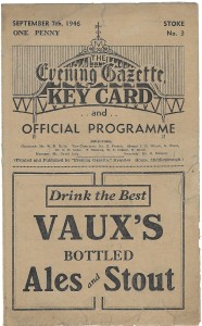 MIDDLESBROUGH V STOKE CITY  1946-47 DIV 1 SEP 7TH 1946 FIRST HOME GAME AFTER WAR for sale on Ebay