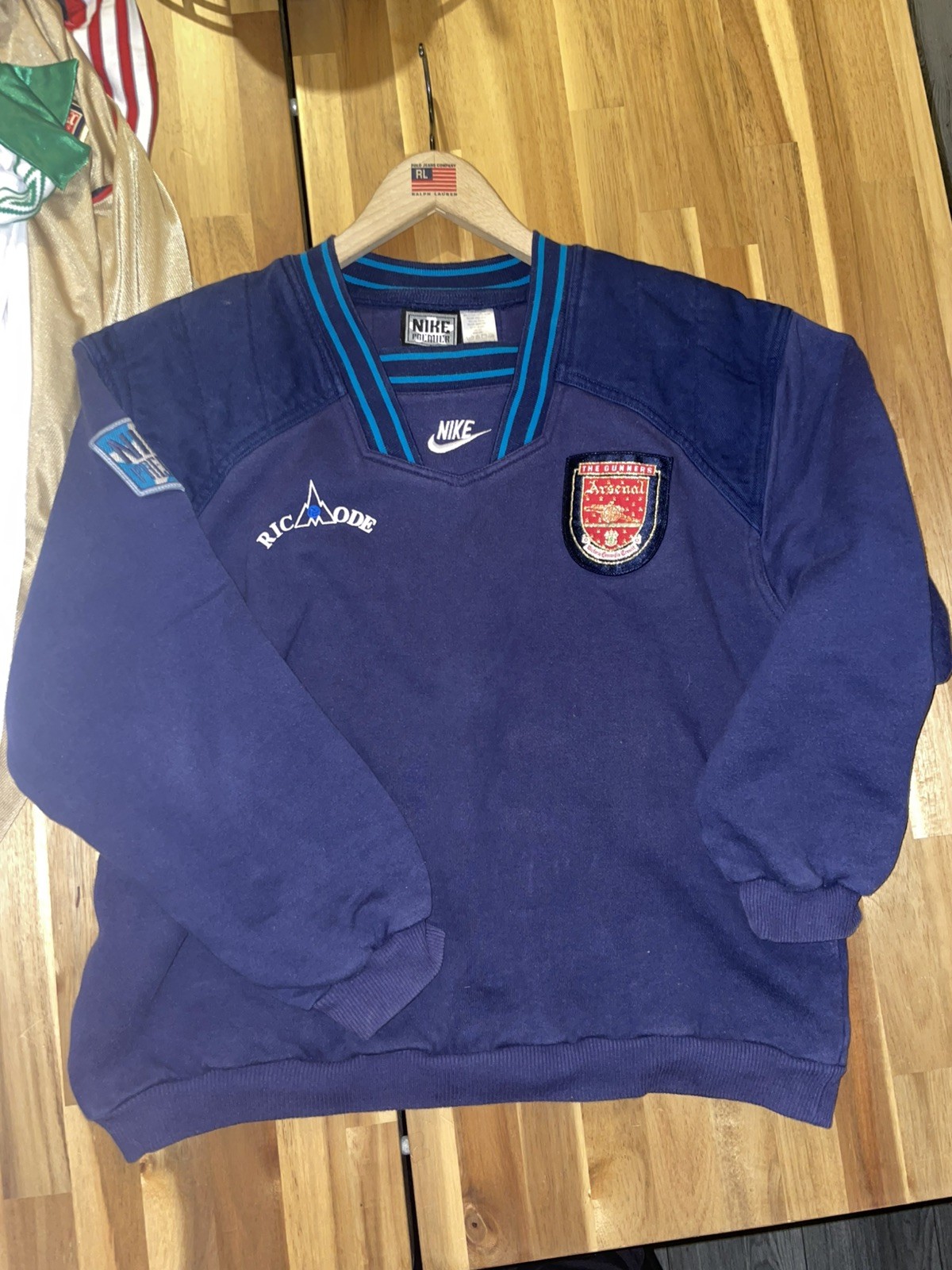Arsenal 1990’s Vintage Nike Premier Training Sweatshirt Adults Medium RARE for sale on Ebay