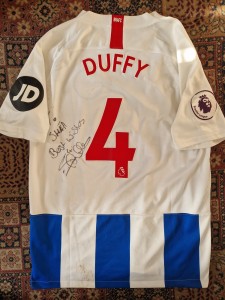 Brighton Hove Albion 2018/19 Match Worn Signed Unwashed Player Issue Home Shirt for sale on Ebay