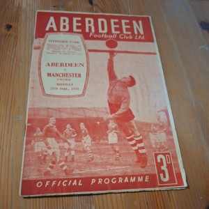 Aberdeen v Manchester Utd 1950 Rare Friendly Football Programme for sale on Ebay